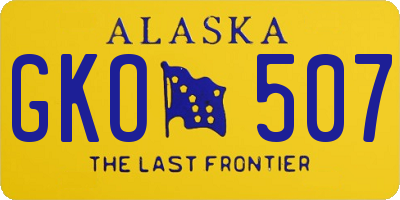 AK license plate GKO507
