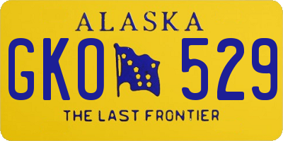 AK license plate GKO529