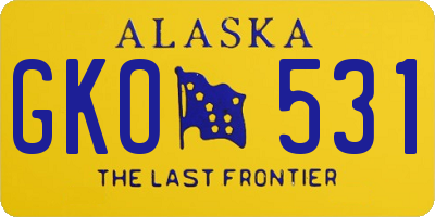 AK license plate GKO531