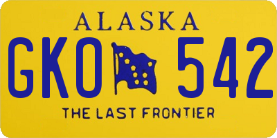 AK license plate GKO542