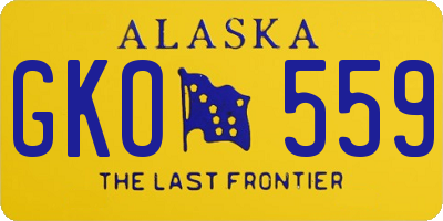 AK license plate GKO559
