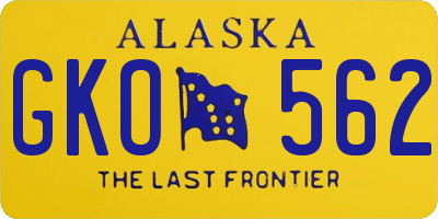 AK license plate GKO562