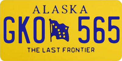 AK license plate GKO565