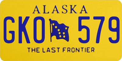 AK license plate GKO579