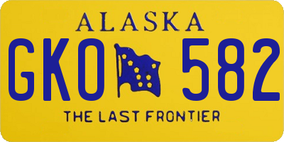 AK license plate GKO582