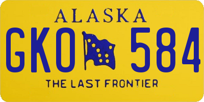 AK license plate GKO584