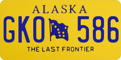 AK license plate GKO586