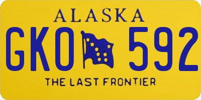 AK license plate GKO592