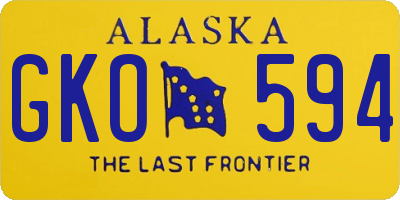 AK license plate GKO594