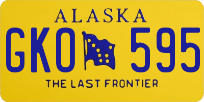 AK license plate GKO595