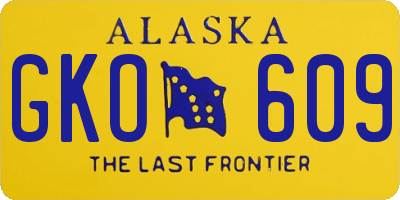 AK license plate GKO609