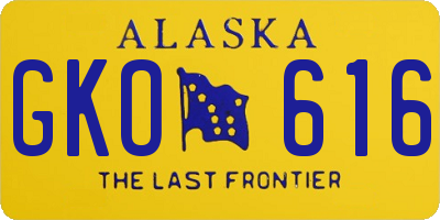 AK license plate GKO616