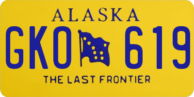 AK license plate GKO619