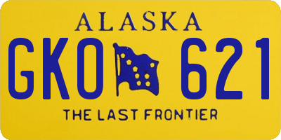 AK license plate GKO621