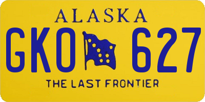 AK license plate GKO627