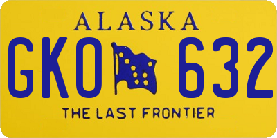 AK license plate GKO632
