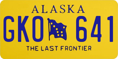 AK license plate GKO641