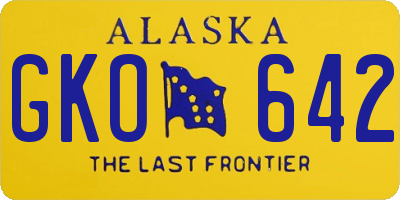 AK license plate GKO642