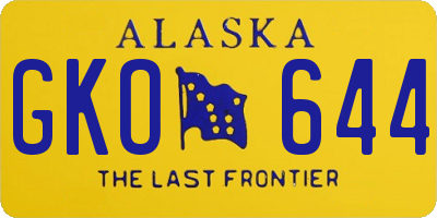 AK license plate GKO644