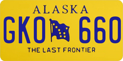 AK license plate GKO660