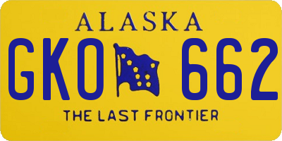 AK license plate GKO662