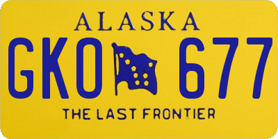 AK license plate GKO677
