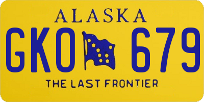 AK license plate GKO679