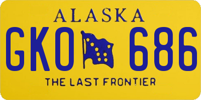 AK license plate GKO686