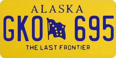 AK license plate GKO695