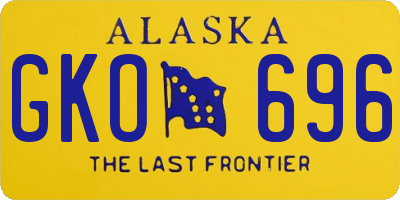 AK license plate GKO696