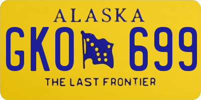 AK license plate GKO699