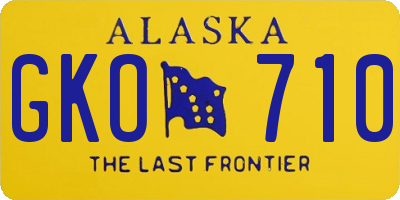 AK license plate GKO710