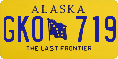 AK license plate GKO719