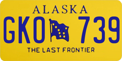 AK license plate GKO739