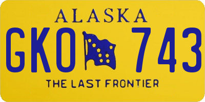 AK license plate GKO743
