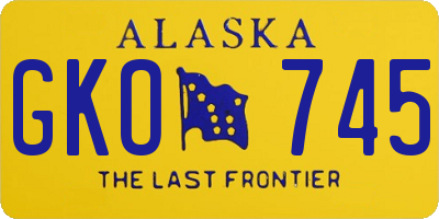 AK license plate GKO745