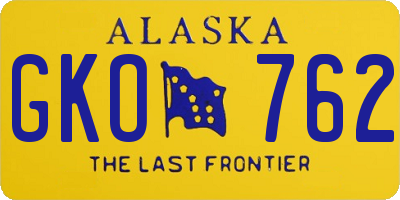 AK license plate GKO762