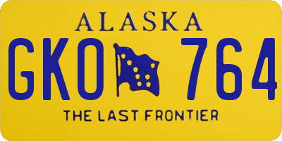 AK license plate GKO764