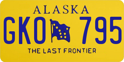 AK license plate GKO795