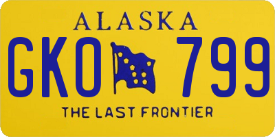 AK license plate GKO799
