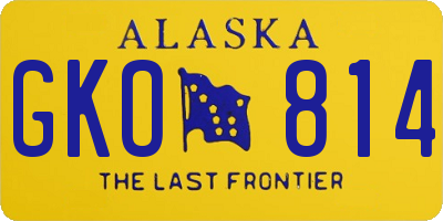 AK license plate GKO814