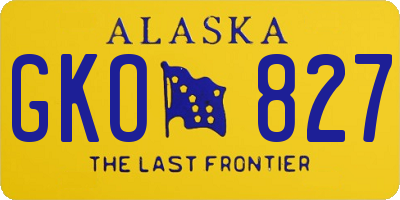 AK license plate GKO827
