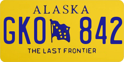 AK license plate GKO842