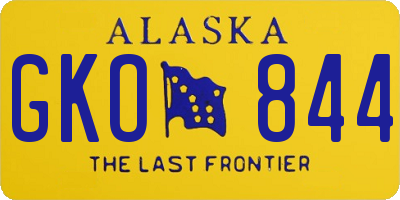 AK license plate GKO844