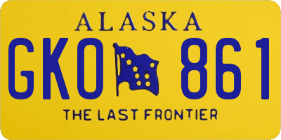 AK license plate GKO861