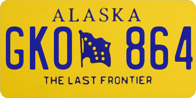 AK license plate GKO864