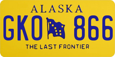 AK license plate GKO866