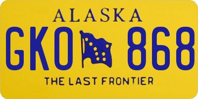 AK license plate GKO868
