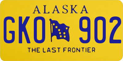 AK license plate GKO902