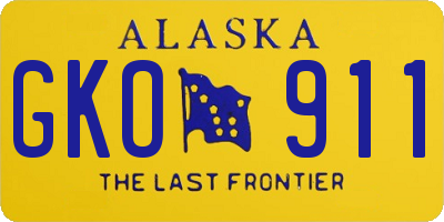 AK license plate GKO911